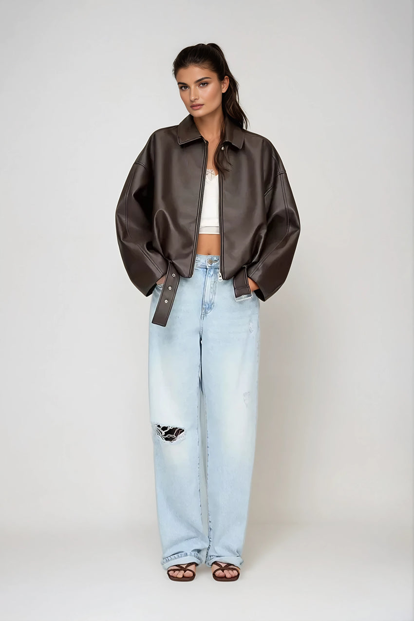 AVIATA™ | Giacca Bomber in Eco Pelle