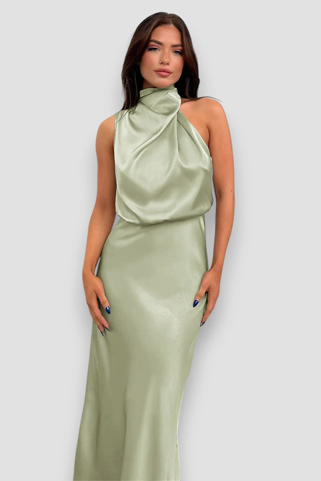 CARLINA™ | Abito in Raso Halter