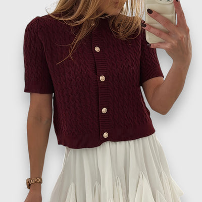 LIOVA™ | Cardigan Estivo con Bottoni Dorati