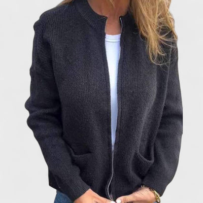 NOELLE™ | Cardigan in Maglia con Cerniera