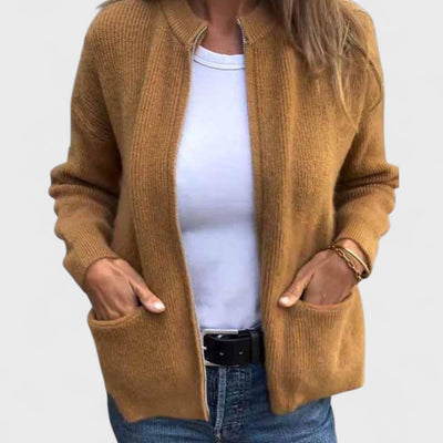 NOELLE™ | Cardigan in Maglia con Cerniera