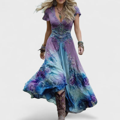 FLORA™ | Abito Boho Chic Floreale