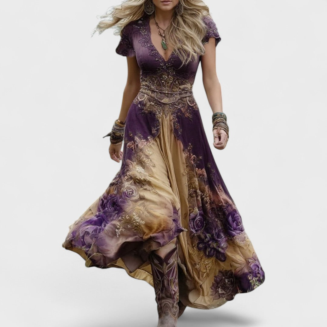 FLORA™ | Abito Boho Chic Floreale