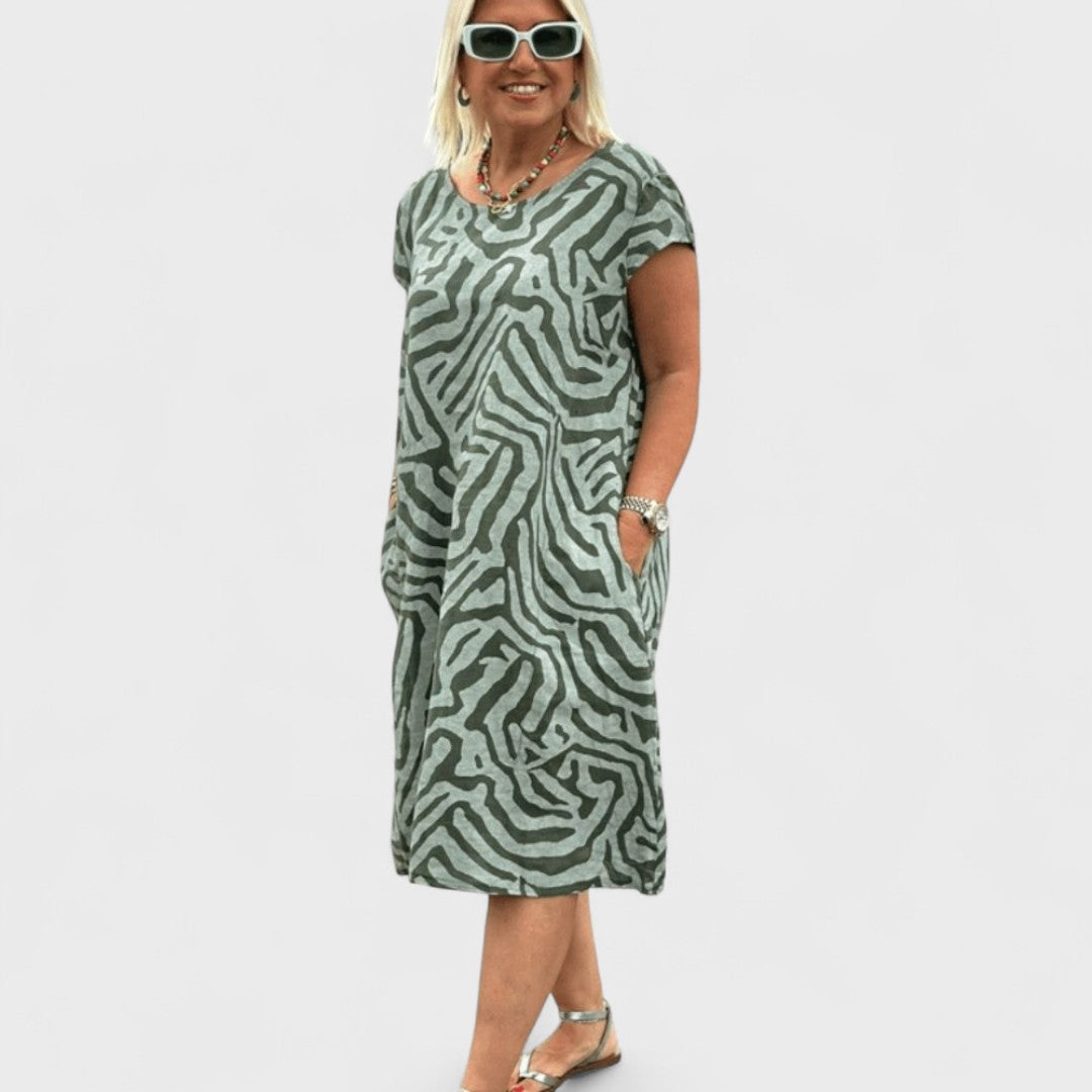 NELIA™ | Abito Vintage in Cotone Traspirante