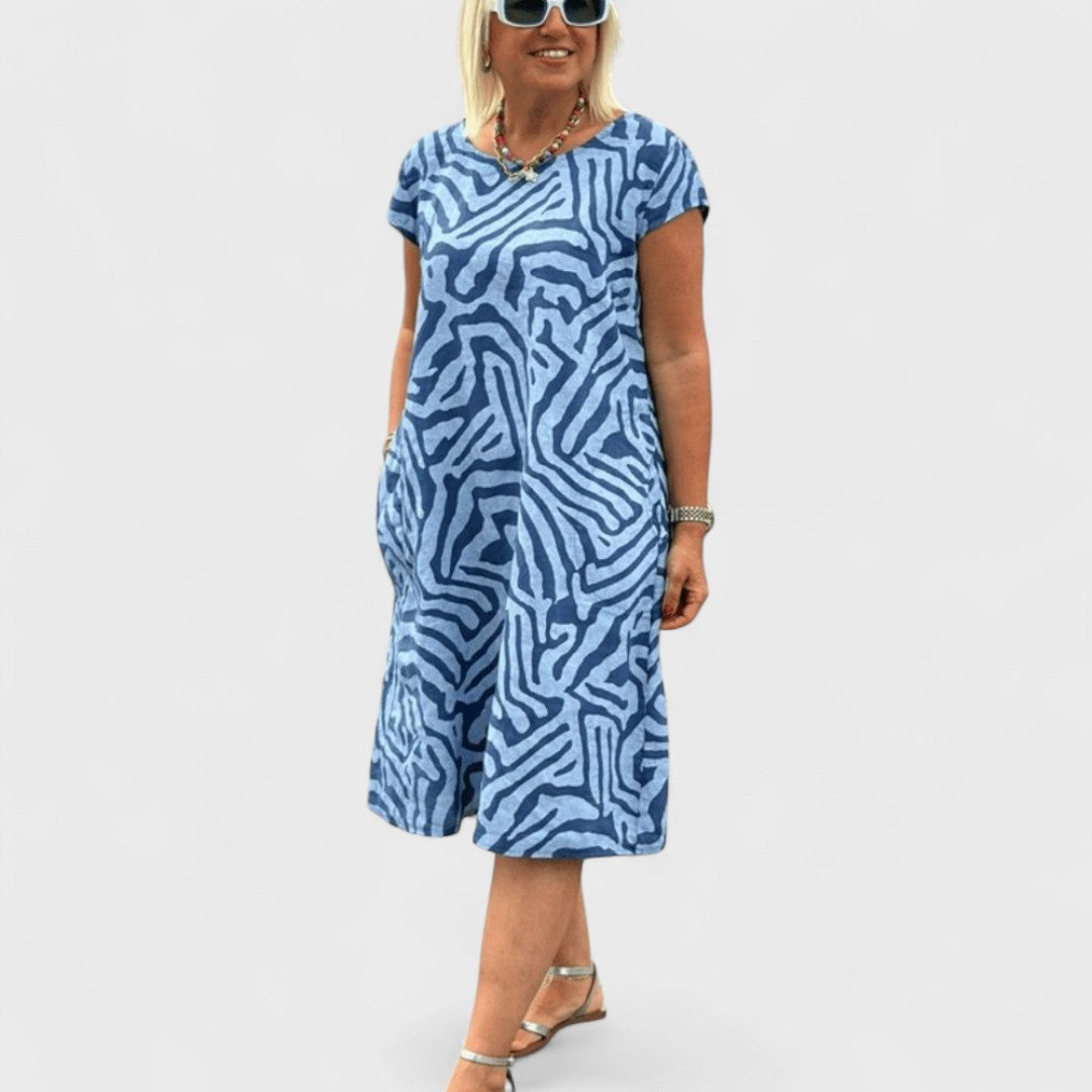 NELIA™ | Abito Vintage in Cotone Traspirante