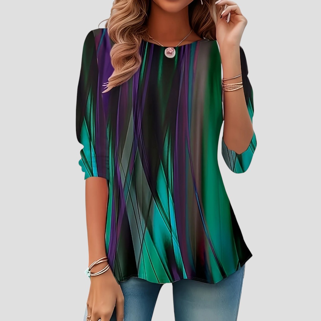 MARTA™ | Camicia Stampa Artistica a Maniche Lunghe