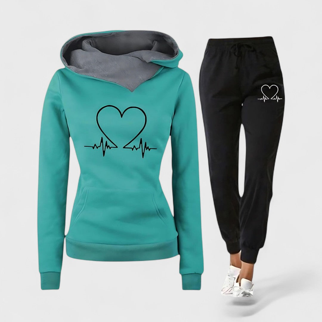 HEARTBEAT™ | Set Sportivo Donna con Felpa e Pantaloni