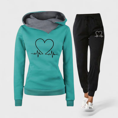 HEARTBEAT™ | Set Sportivo Donna con Felpa e Pantaloni