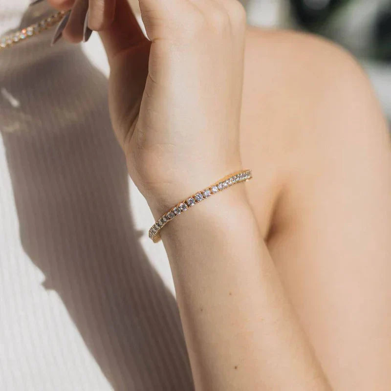 BRONISŁAWA™ | Bracciale Tennis in Acciaio con Zirconia