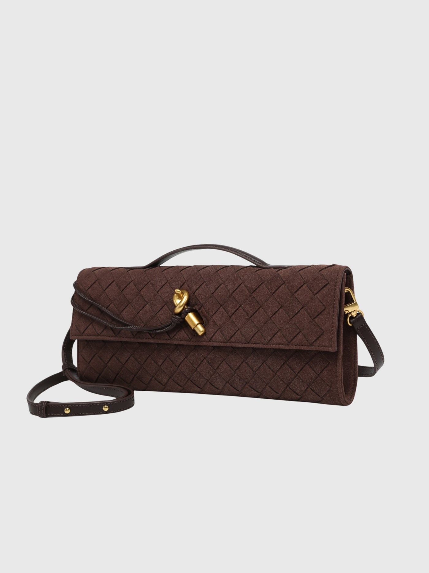 CHERRY™ | Clutch in Suede Intrecciato Elegante