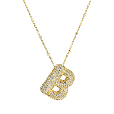SAVANNAH™ | Collana con Lettera a Bolla in Zirconia