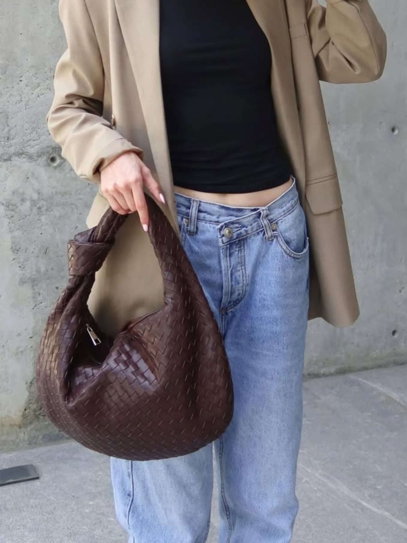 GISELLE™ | Borsa Intrecciata con Nodo Elegante