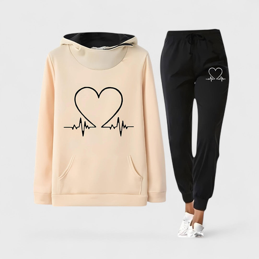 HEARTBEAT™ | Set Sportivo Donna con Felpa e Pantaloni
