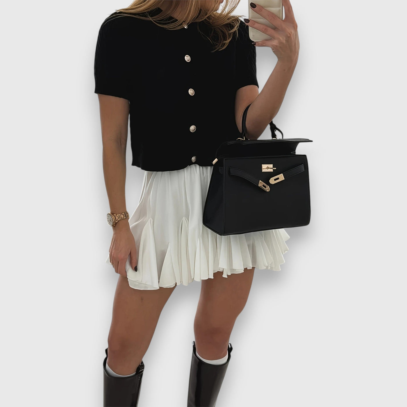 LIOVA™ | Cardigan Estivo con Bottoni Dorati