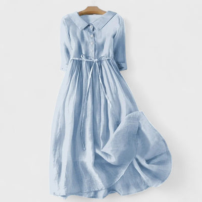 ELENIA™ | Abito in Cotone e Lino