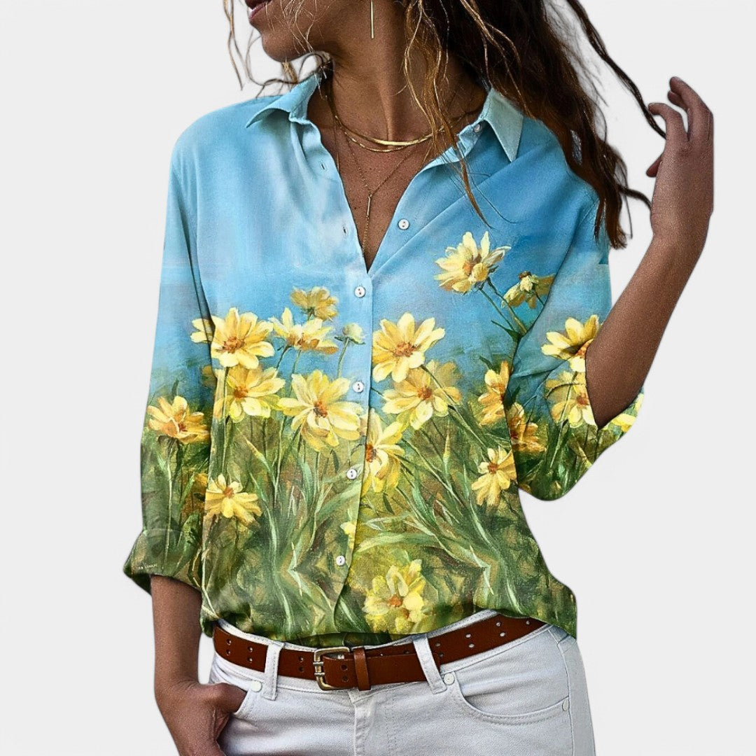 TESS™ | Camicia Stampa Artistica a Maniche Lunghe