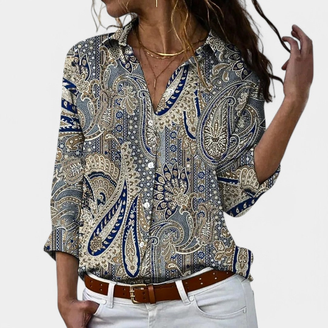 TESS™ | Camicia Stampa Artistica a Maniche Lunghe