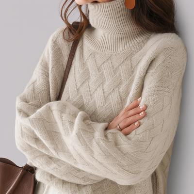 CILIEGIA™ | Maglione a Collo Alto in Cashmere Donna