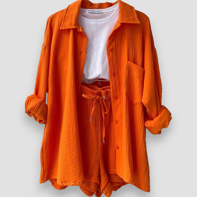 EMILIA™ | Completo Due Pezzi Camicia Oversize e Shorts