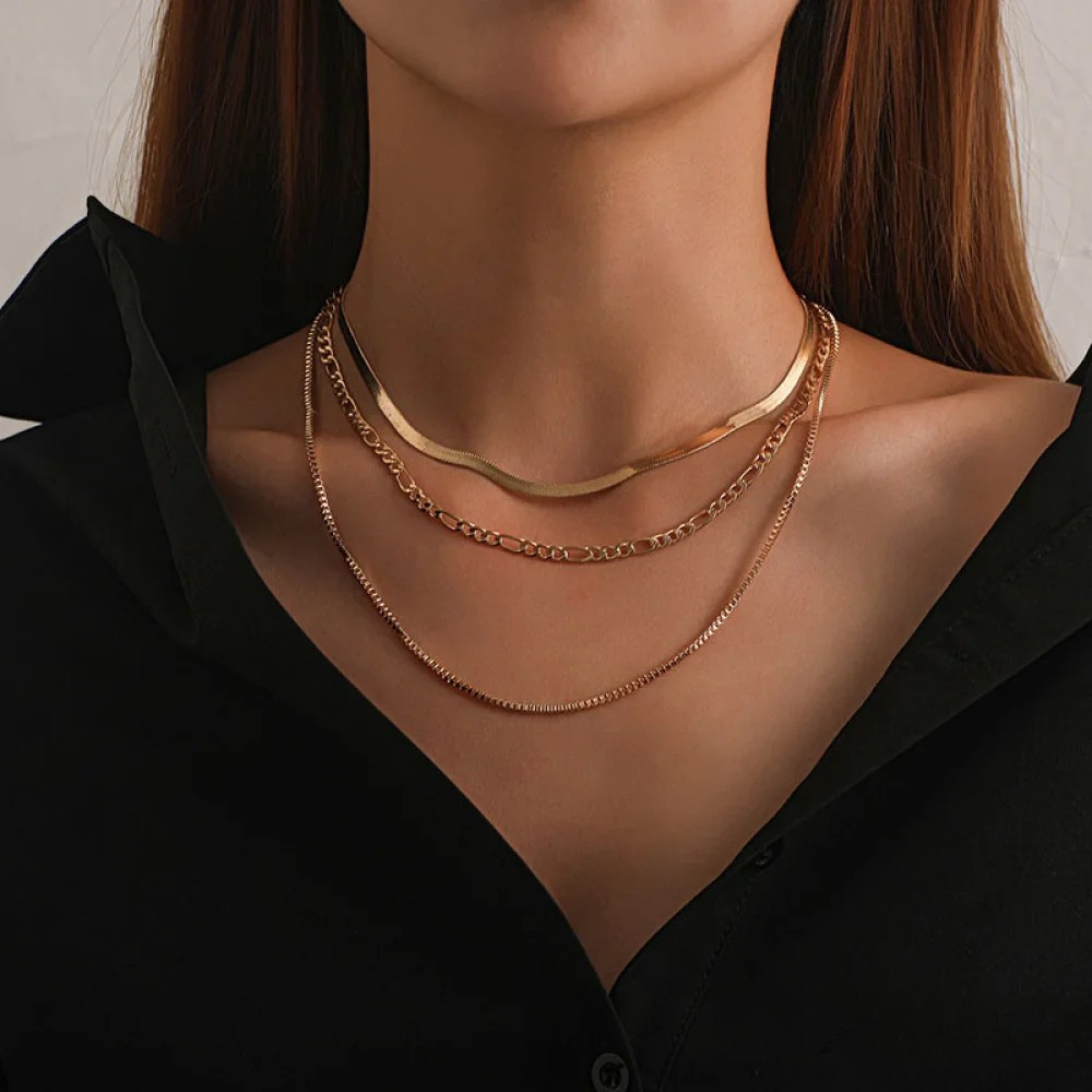 NOARA™ | Collana a Tre Fili in Oro o Argento