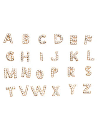 MIKHAELA™ | Orecchini Lettera Iniziale con Zirconi