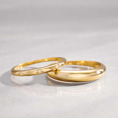 RAQUIENNE™ | Anello Elegante Minimal in Acciaio Inossidabile Oro