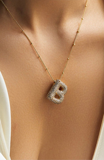 SAVANNAH™ | Collana con Lettera a Bolla in Zirconia