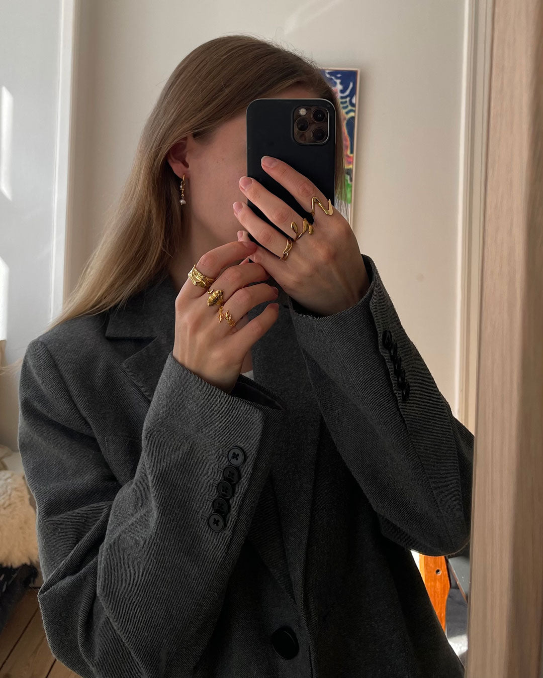 KRIZIARE™ | Anello Dorato Ondulato