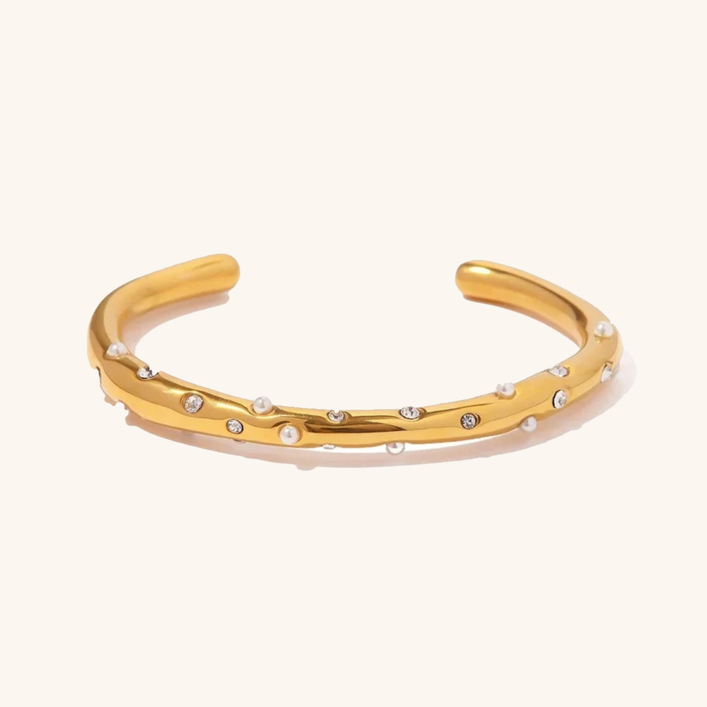 AGNIESZKA™ | Bracciale con Zirconia e Perle Sintetiche