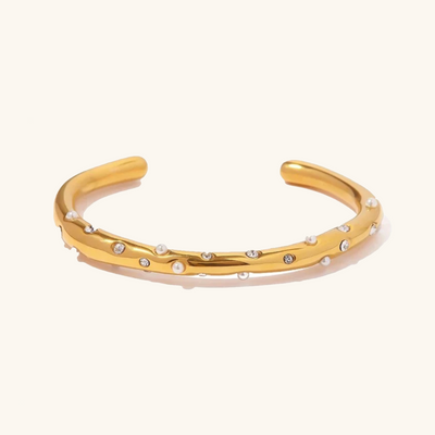 AGNIESZKA™ | Bracciale con Zirconia e Perle Sintetiche