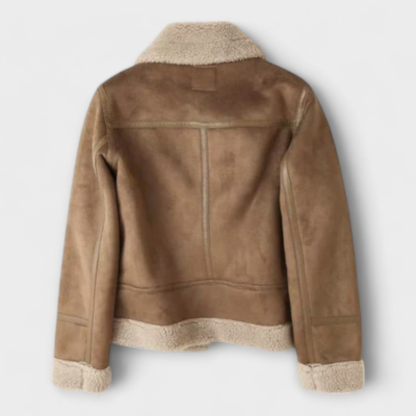AURORA™ | Giacca Shearling in Suede con Colletto Morbido