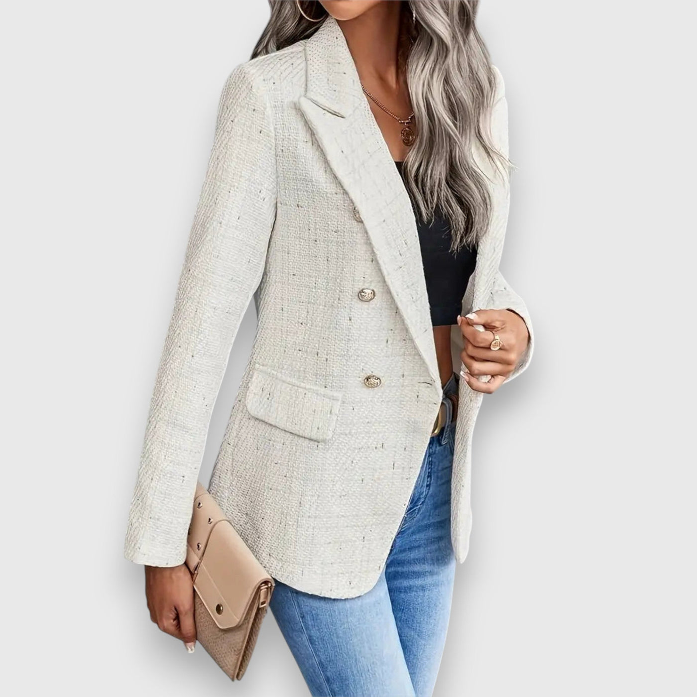 ZARELA™ | Blazer Estivo in Tweed Leggero