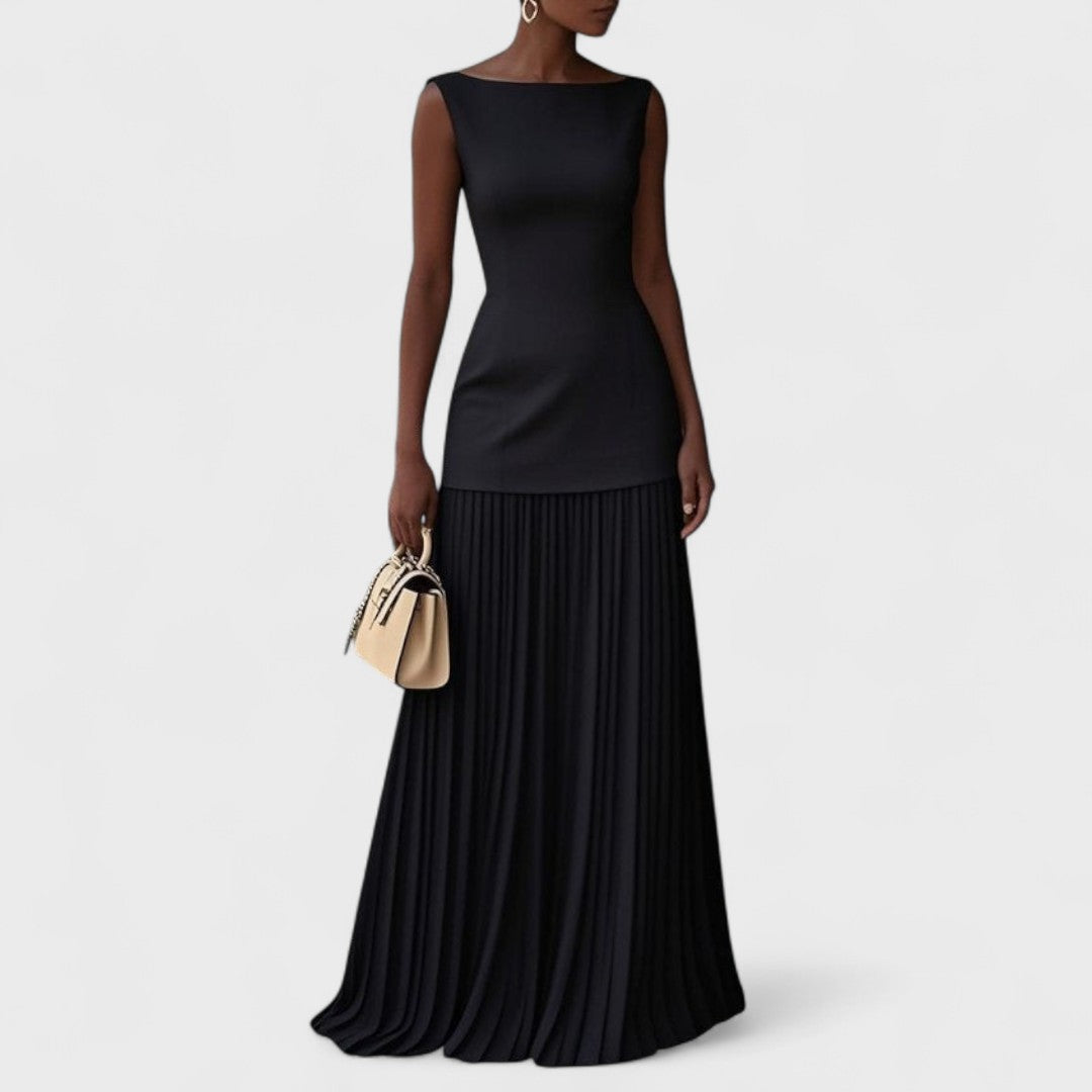 KLARA™ | Abito Lungo Plissettato Senza Maniche