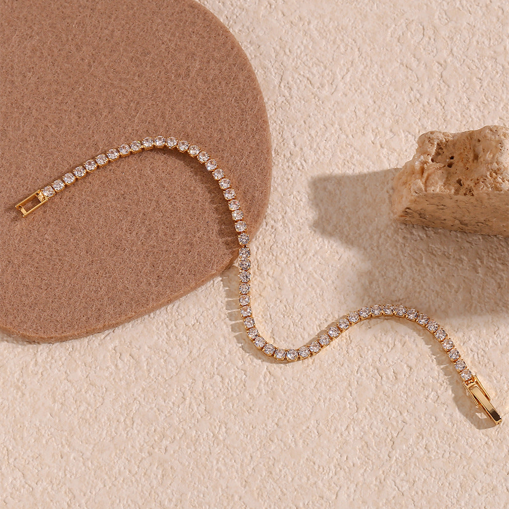 BRONISŁAWA™ | Bracciale Tennis in Acciaio con Zirconia