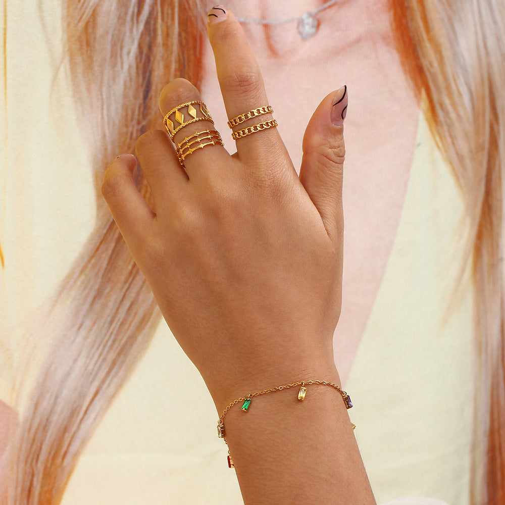 ANNA™ | Bracciale con Cristalli Pendenti