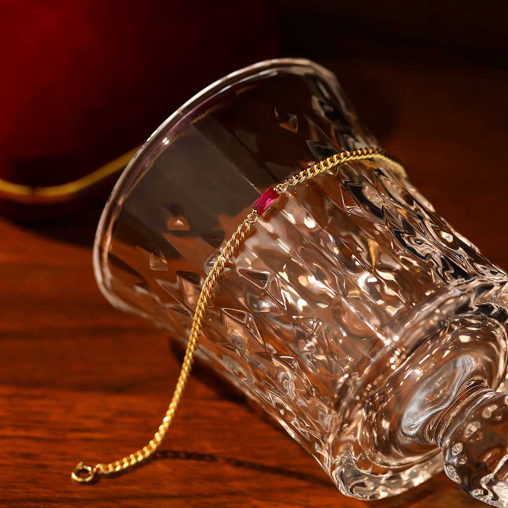 ELŻBIETA™ | Bracciale con Cristallo Rosso