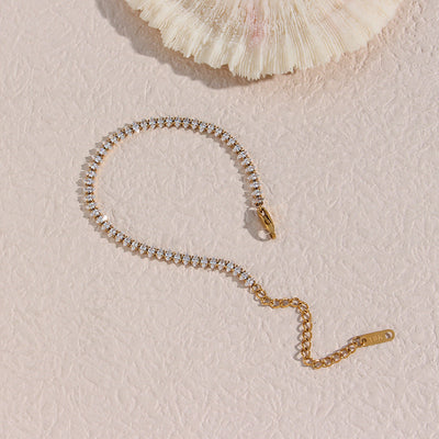 KLAUDIA™ | Bracciale Tennis con Zirconia Rotonda e Ovale