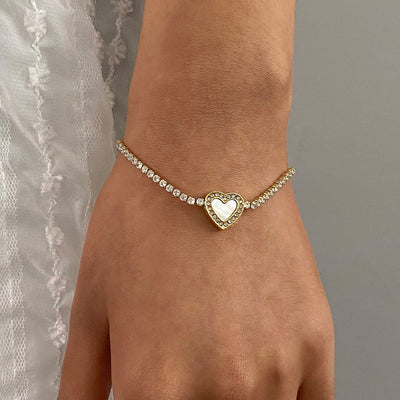 CAMERON™ | Bracciale con Charm a Cuore e Zirconia
