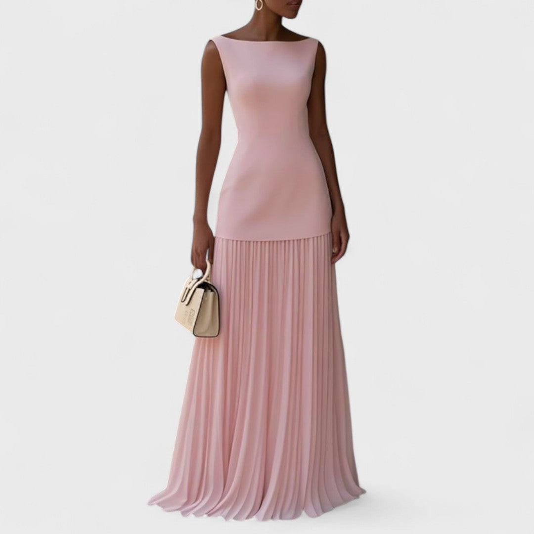 KLARA™ | Abito Lungo Plissettato Senza Maniche