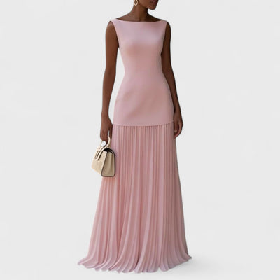 KLARA™ | Abito Lungo Plissettato Senza Maniche