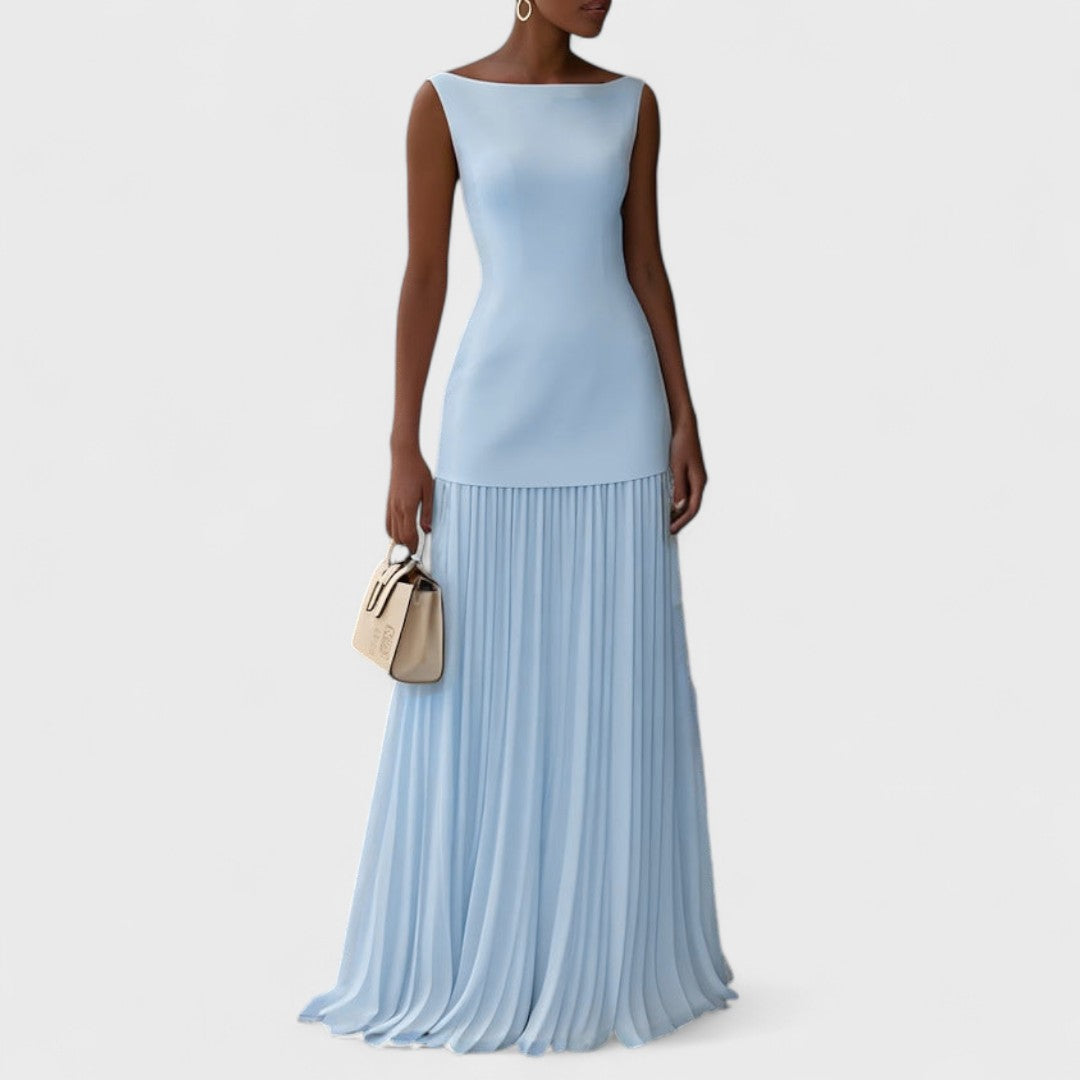 KLARA™ | Abito Lungo Plissettato Senza Maniche