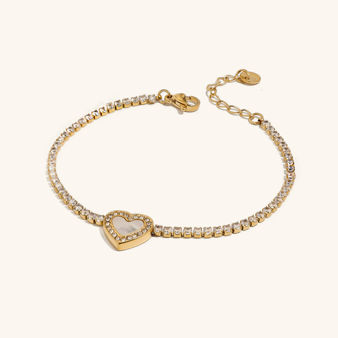 CAMERON™ | Bracciale con Charm a Cuore e Zirconia