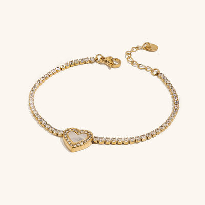 CAMERON™ | Bracciale con Charm a Cuore e Zirconia
