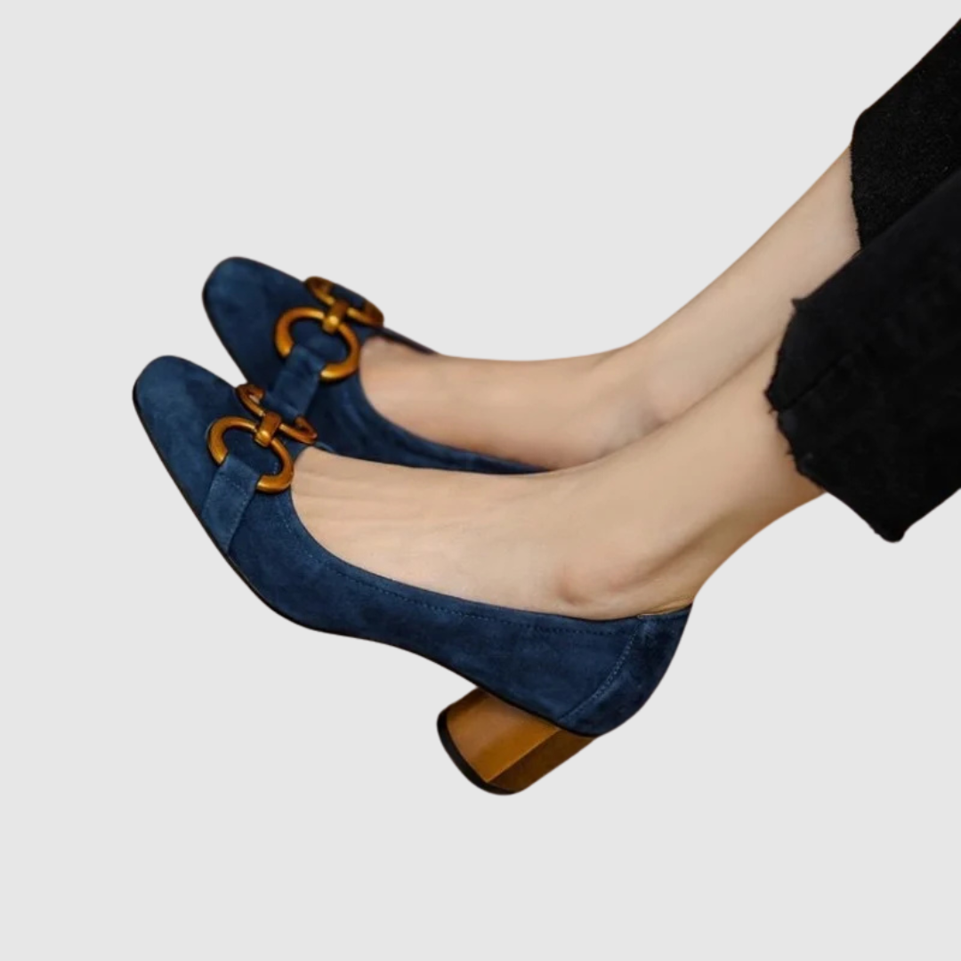 ÉLODIE™ | Ballerine con Tacco Basso in Eco Pelle