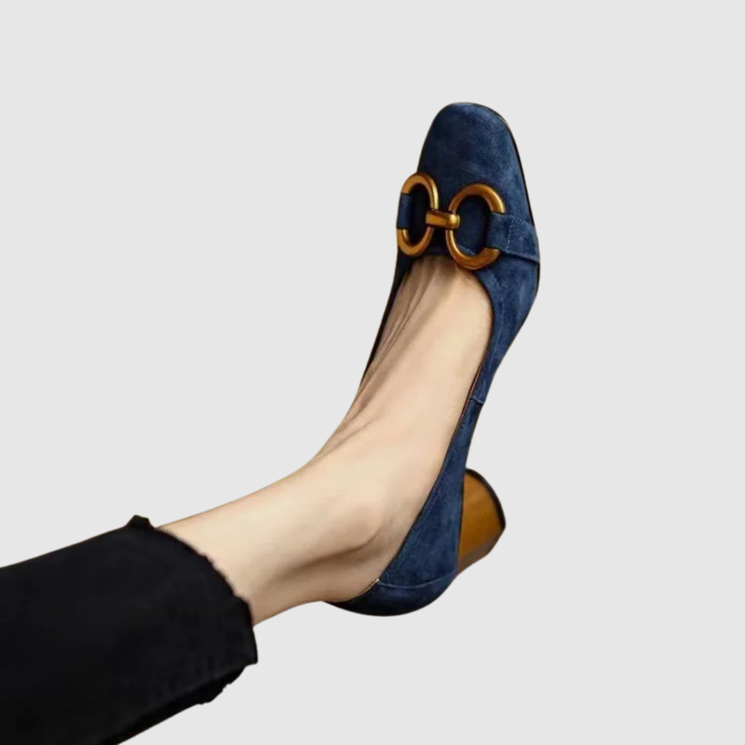 ÉLODIE™ | Ballerine con Tacco Basso in Eco Pelle