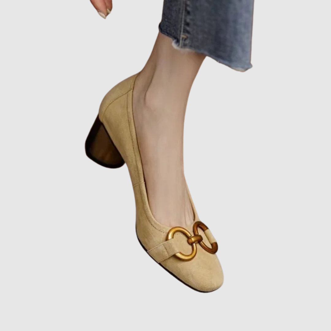 ÉLODIE™ | Ballerine con Tacco Basso in Eco Pelle