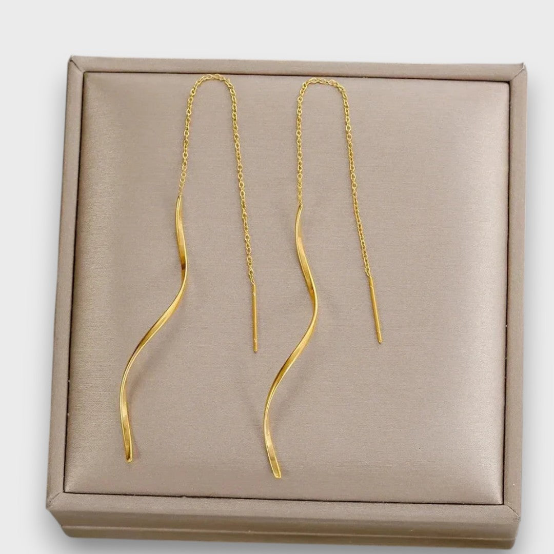 ELWIRA™ | Orecchini Filigranati Ondulati in Oro