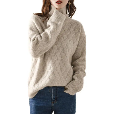 CILIEGIA™ | Maglione a Collo Alto in Cashmere Donna
