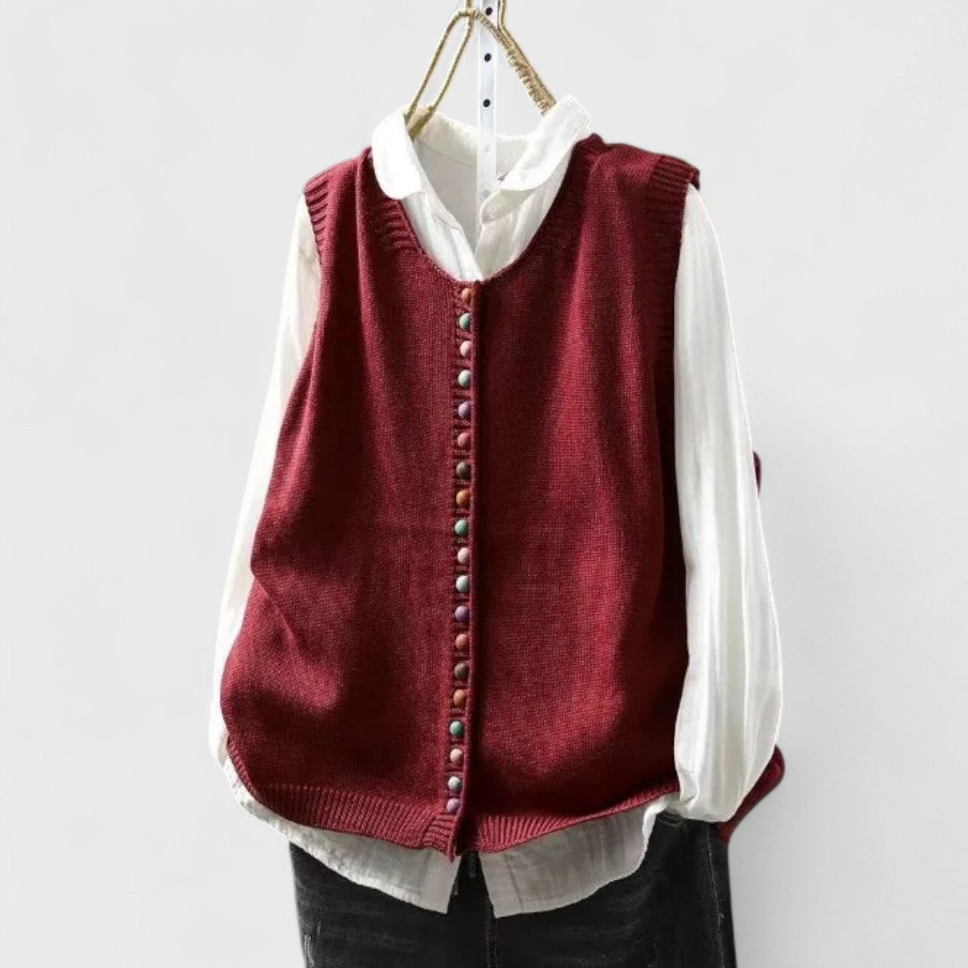 SHIRLEY™ | Gilet Cardigan Elegante a Bottoni
