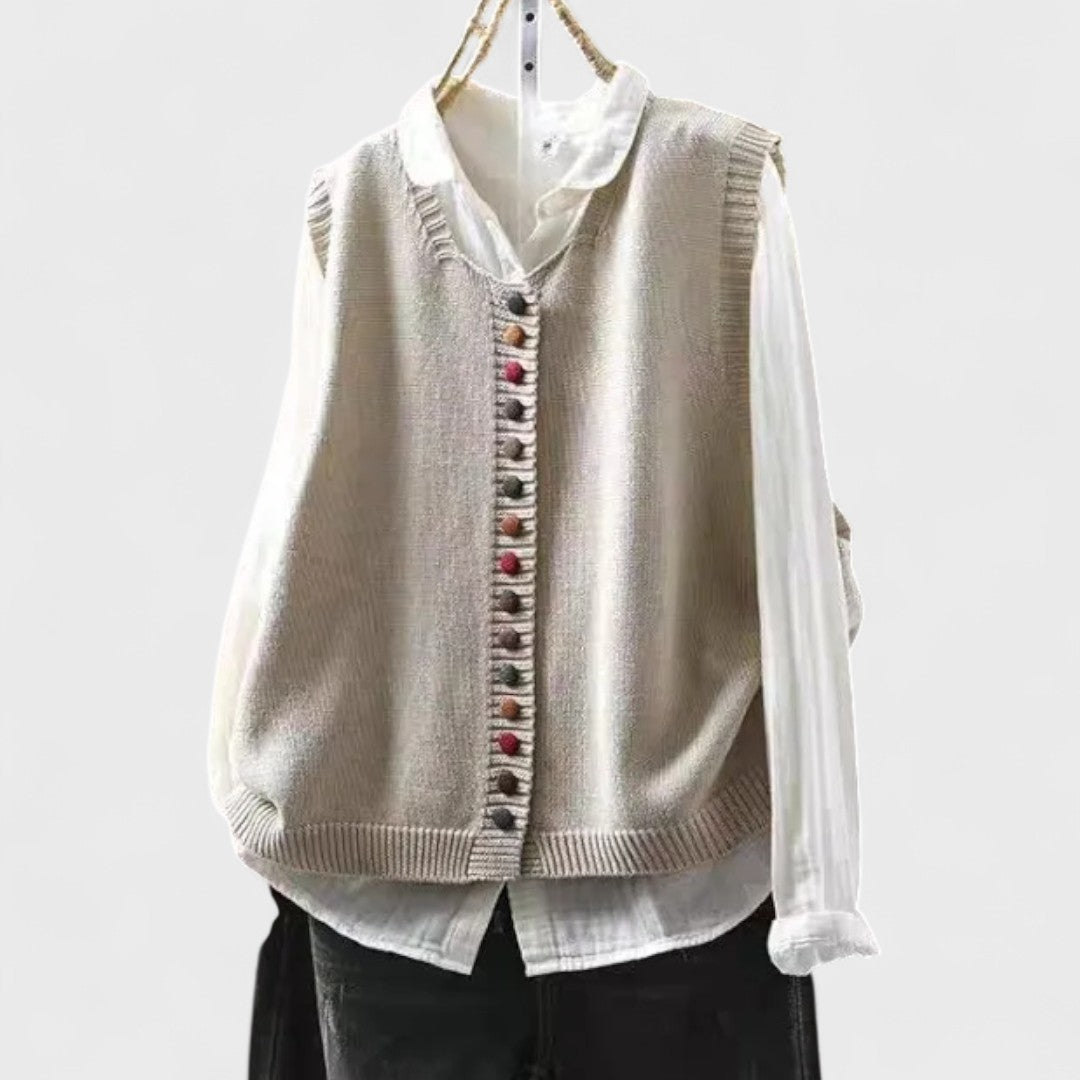 SHIRLEY™ | Gilet Cardigan Elegante a Bottoni